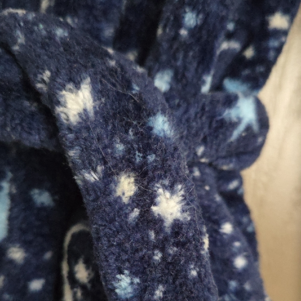 Lands' End Navy Star Patterned Robe - Picture 4 of 4